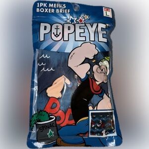 Popeye Men’s Boxer Briefs - Size L 36–38 | Popeye & Spinach Print